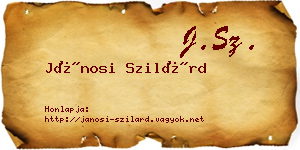 Jánosi Szilárd névjegykártya