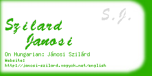 szilard janosi business card