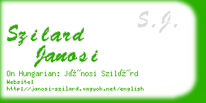 szilard janosi business card